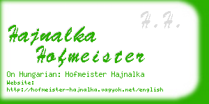 hajnalka hofmeister business card